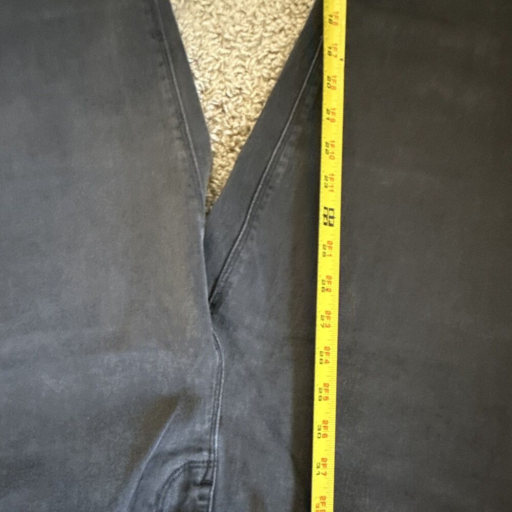 Hudson Women’s Black Dark Wash Denim Straight Jeans Stretch Pockets Size 14 - Picture 12 of 15